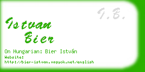 istvan bier business card